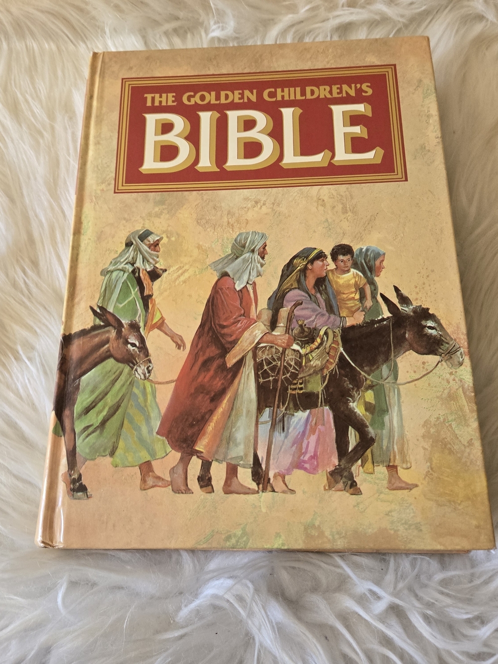 The Golden Children's Bible - Illustrated Hardcover 1993, Gold & Red Cover